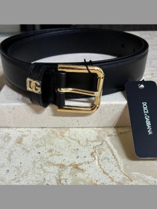 Dolce&Gabbana NWT Interlocking DG Smooth Leather Belt (ORIG. $575) (SIZE 85CM) main image 5